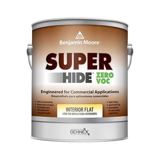 BENJAMIN MOORE Super Hide Zero VOC Interior 3.78lt.  Flat Flat (355)